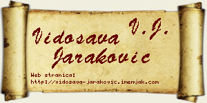 Vidosava Jaraković vizit kartica